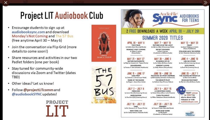 Let’s get clubbing <a href="/MSWorkshopping/">OSS-Middle School Literacy</a> <a href="/fcpsmsela/">FCPS MS ELA</a> <a href="/fcpsnews/">Fairfax Schools 🌟</a>  thanks <a href="/ProjectLITComm/">Project LIT Community</a> @audiobookSYNC