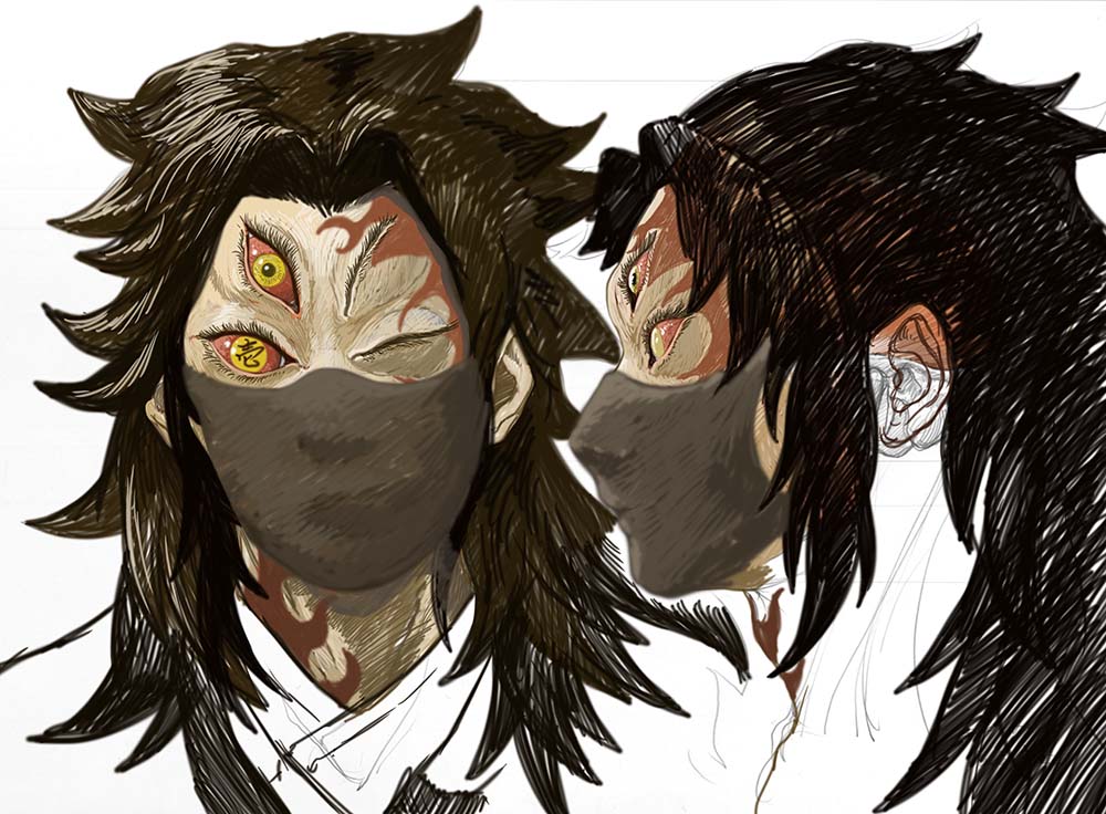 鬼滅の刃】上限の壱(黒死牟) アイマスク