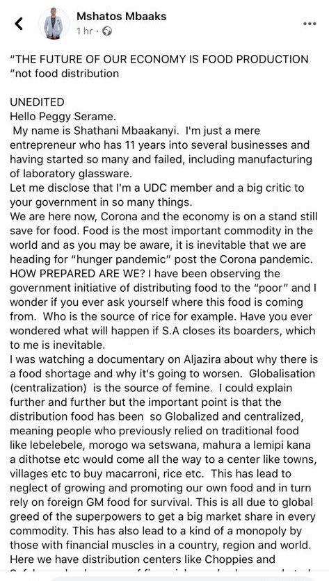 SeramePeggy's tweet photo. Food for thought.... https://t.co/iP9MiSSTaF
