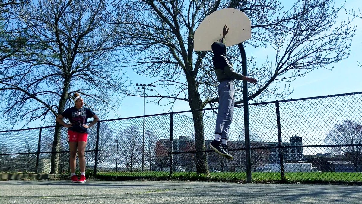 elliot_fontaine's tweet photo. Expectations during workouts the same for 6'2" @sophiafontaine1 as they are for her 6'9" bro @isaiah_fontaine.

Face sideline at elbow / slide toward rim / GET UP / smack board with hand closest to hoop = blocking shots the right way.🤚🏀

#morethanscore #beaplayer #allphases https://t.co/3rw0OmkUwb