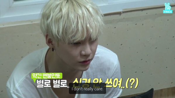 there's never a moment where yoongi isn't relatable and a mood.