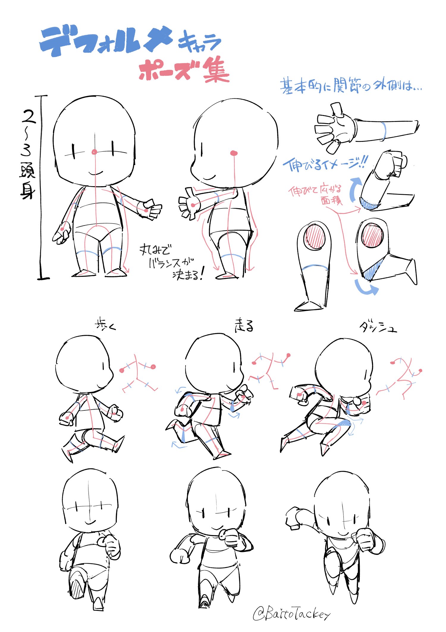 梅渡 飛鳥 コミカライズ連載中 デフォルメキャラの動かし方描いてみました 自分の中でルールとしているやり方なので あくまで主観的ですが少しでもご参考になれば幸いです T Co 2ho6dxhebc Twitter