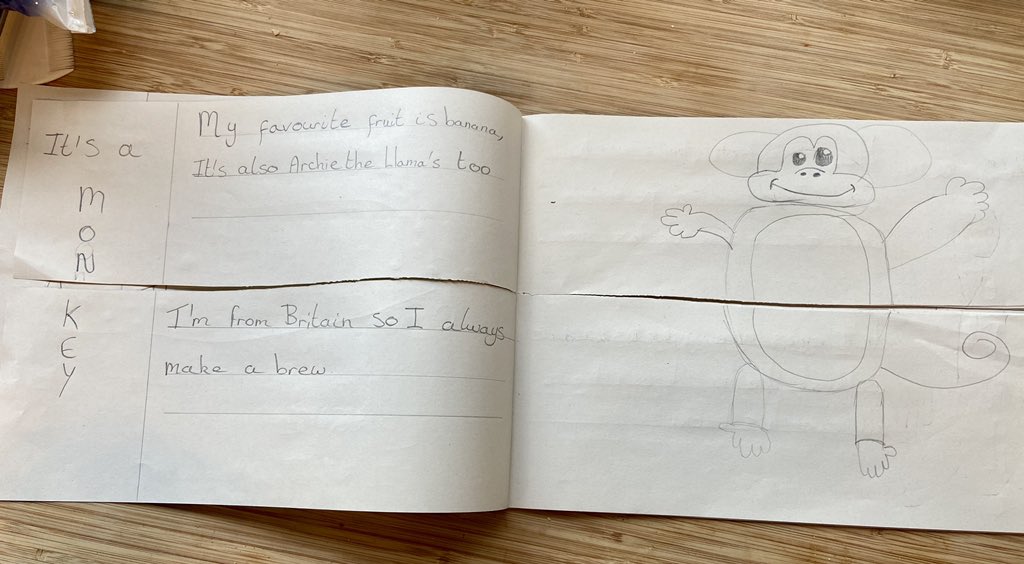 DawnEpops's tweet photo. Our 6yr old has worked together with our 14yr old to produce this lovely flip flap book for me ๐ฅฐโค๏ธ #imaginationrocks @EgremontPrimary @EgremontYear1 https://t.co/j3WedVmeFT