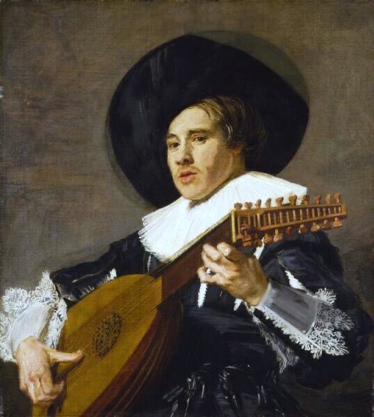 Judith Leyster (1609-60) is believed to have painted The Lute Player (it had long been attributed to her more famous contemporary Frans Hals). Leyster is now gaining the reputation she deserves. The work is one of her finest & demonstrates her genius.