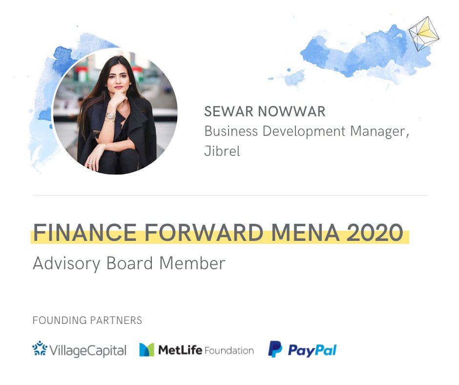 Excited to join <a href="/Villagecapital/">Village Capital</a>'s Finance Forward MENA's Advisory Board. #fintech startups in MENA and Turkey working on financial inclusion apply to the Finance Forward MENA program by 5/28: bit.ly/2UawIAL