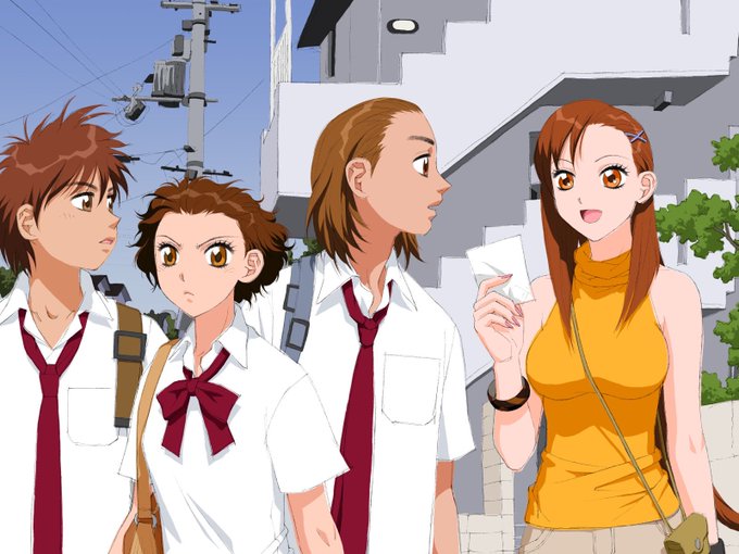 ちょっと古い作品ですが
「ボクのふたつの翼」から、台詞フキダシ擬音無し絵、その,1
この頃の作品は手描きの線画をスキャナーでMacに取り込んでPhotoshopで彩色から仕上げまでしていました 