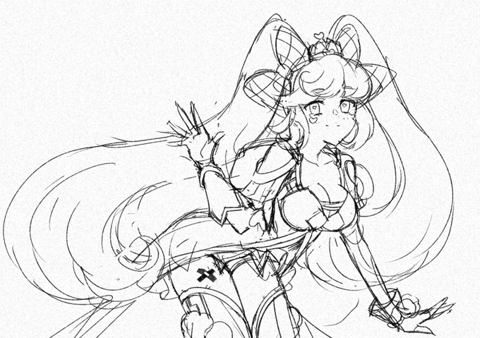 Bサキュバス下書き+線画 