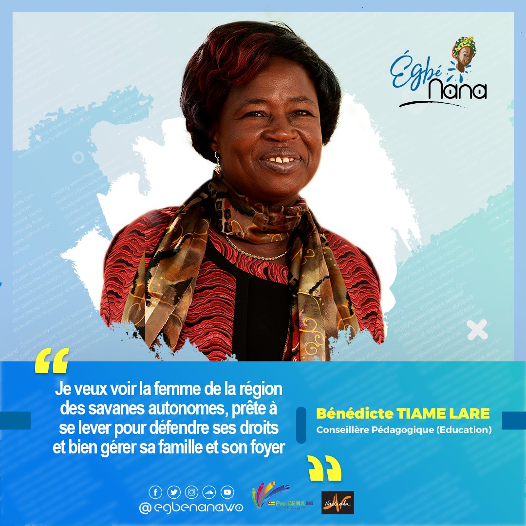 Qu’elle soit lettrée ou non, la femme est capable d’agir sur des décisions. Les femmes doivent travailler dur pour être au-devant de la scène. C’est la leçon que nous retenons du parcours de Bénédicte Tiame Lare.
#Egbenana #FemmesLeaders #UEauTogo #ProCEMA