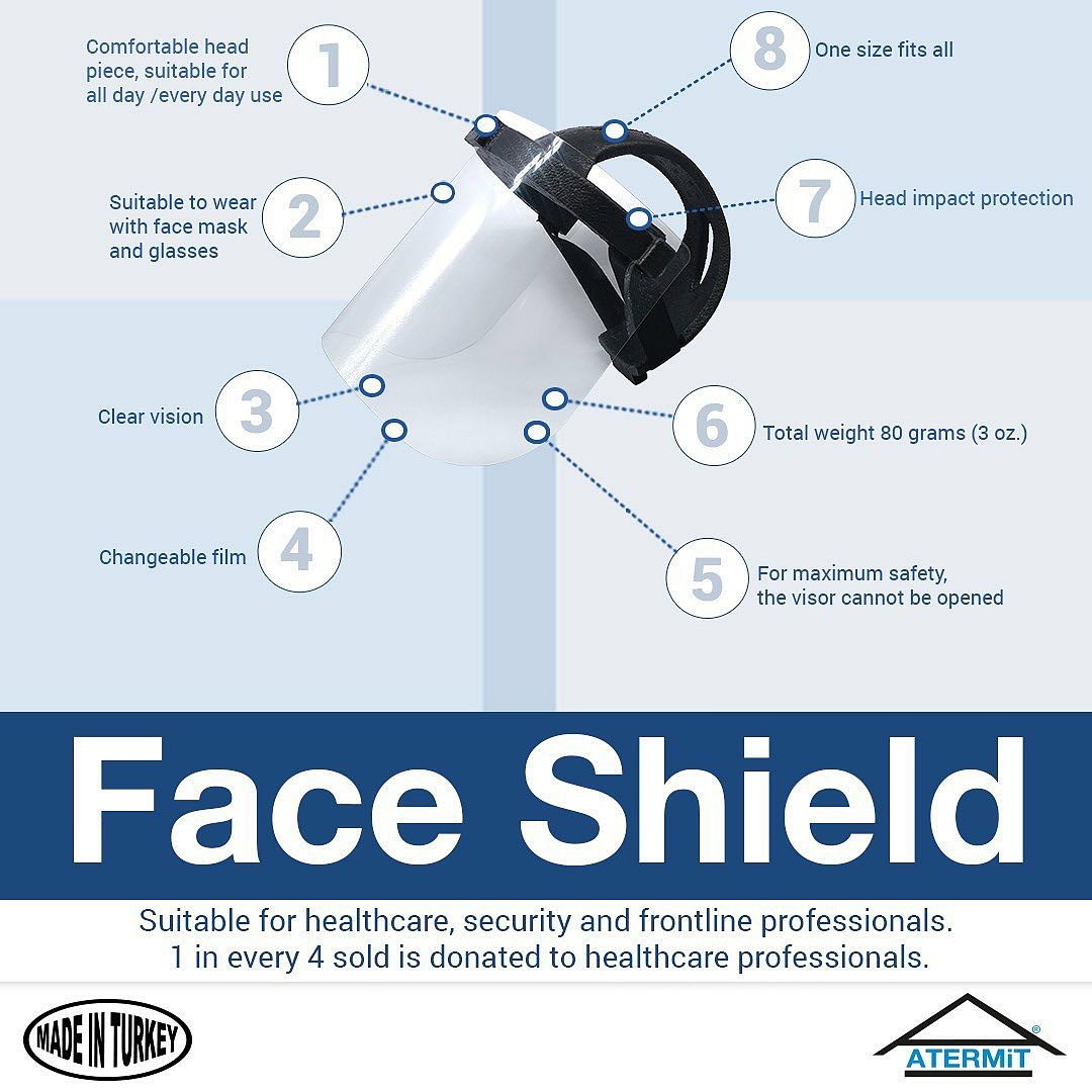 New product alert! We started to produce face shields, as our company’s focus is on how we can create value these days. One in every four products sold is donated to healthcare professionals. 🦠
.
.
.
#coronavirus #faceshield #pandemia #CoronaPandemie #Covid_19 #atermit