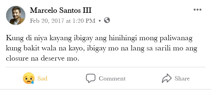 Day 115 out of 366a day late kasi wala kaming net kahapon anw. here's my fave advice from youuuu. relate kasi ako kaya hindi ko makalimutan 'to. 2017 and 2020 