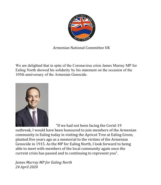 ANCUK_org's tweet photo. #ArmenianGenocide #VirtualCommemoration #justice for the #ArmenianGenocide @jamesmurray_ldn https://t.co/i5VrhjoRpA