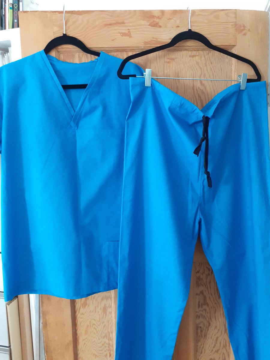 Lorna_Matty's tweet image. I volunteered to use my sewing skills to help make scrubs for the NHS and have now finished five sets of these #Scrubs.  I may never know the recipients, but they were made with love and I am grateful to whoever they are.