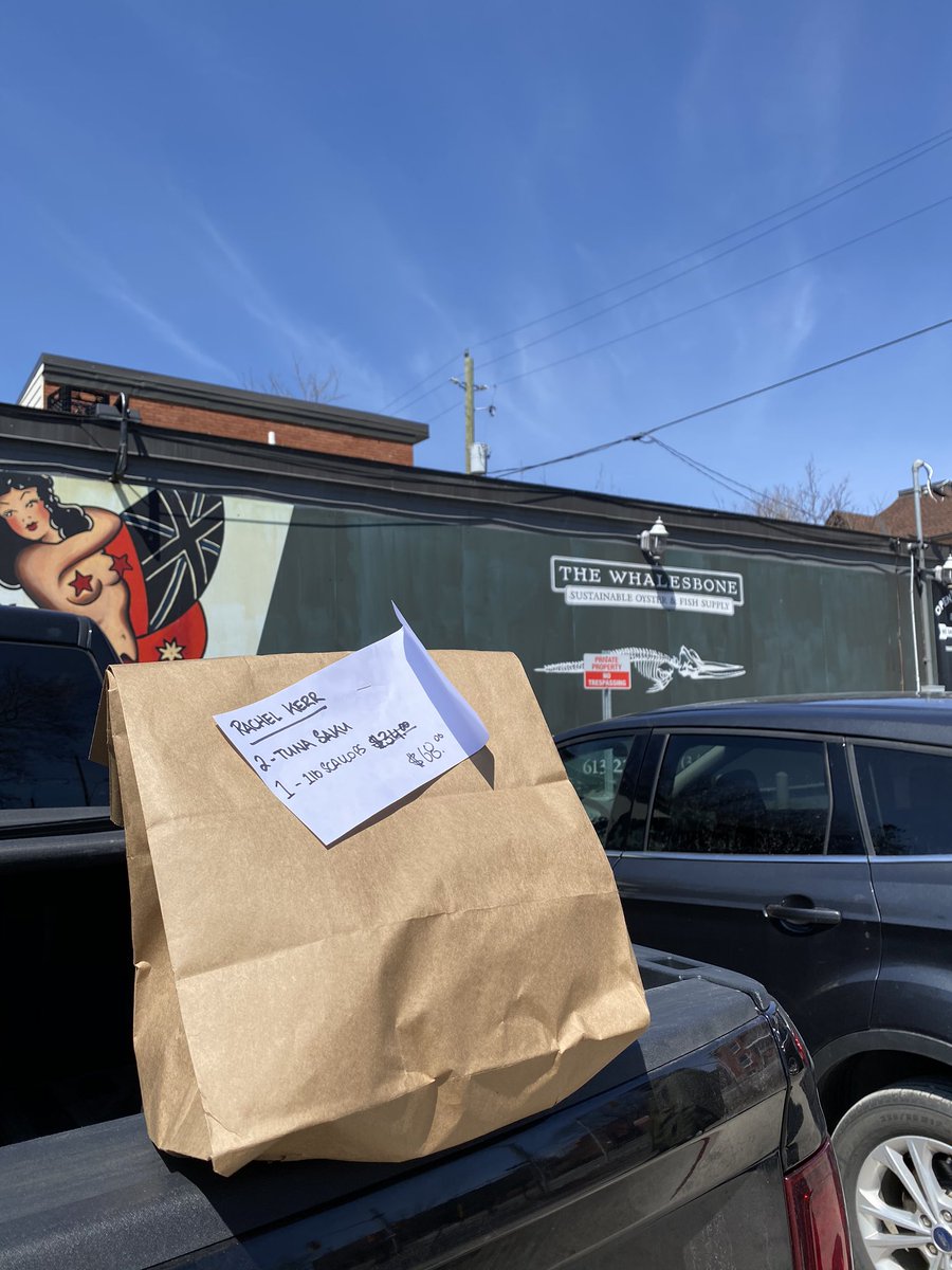 Just picked up dry aged beef burgers, scallops and tuna from <a href="/TheWhalesbone/">The Whalesbone Group</a>. Can’t wait to be sitting at the bar of one of their restaurants.