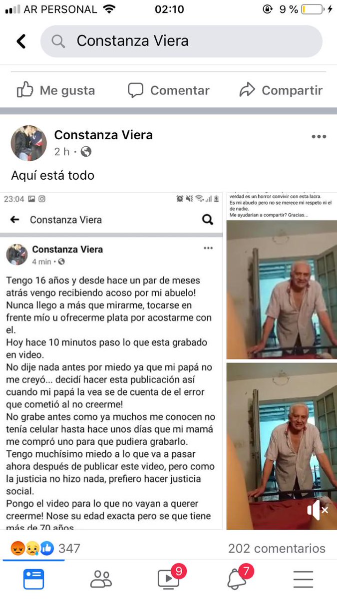 SU ABUELO, UN VIEJO PAJERO Y ASQUEROSO QUE LA ACOSABA, ella pudo grabarlo pero no sabemos cuántas no pueden y están viviendo situaciones así. DIFUNDAN QUE TODOS VEAN LA CARA DE ESTE PAJERO