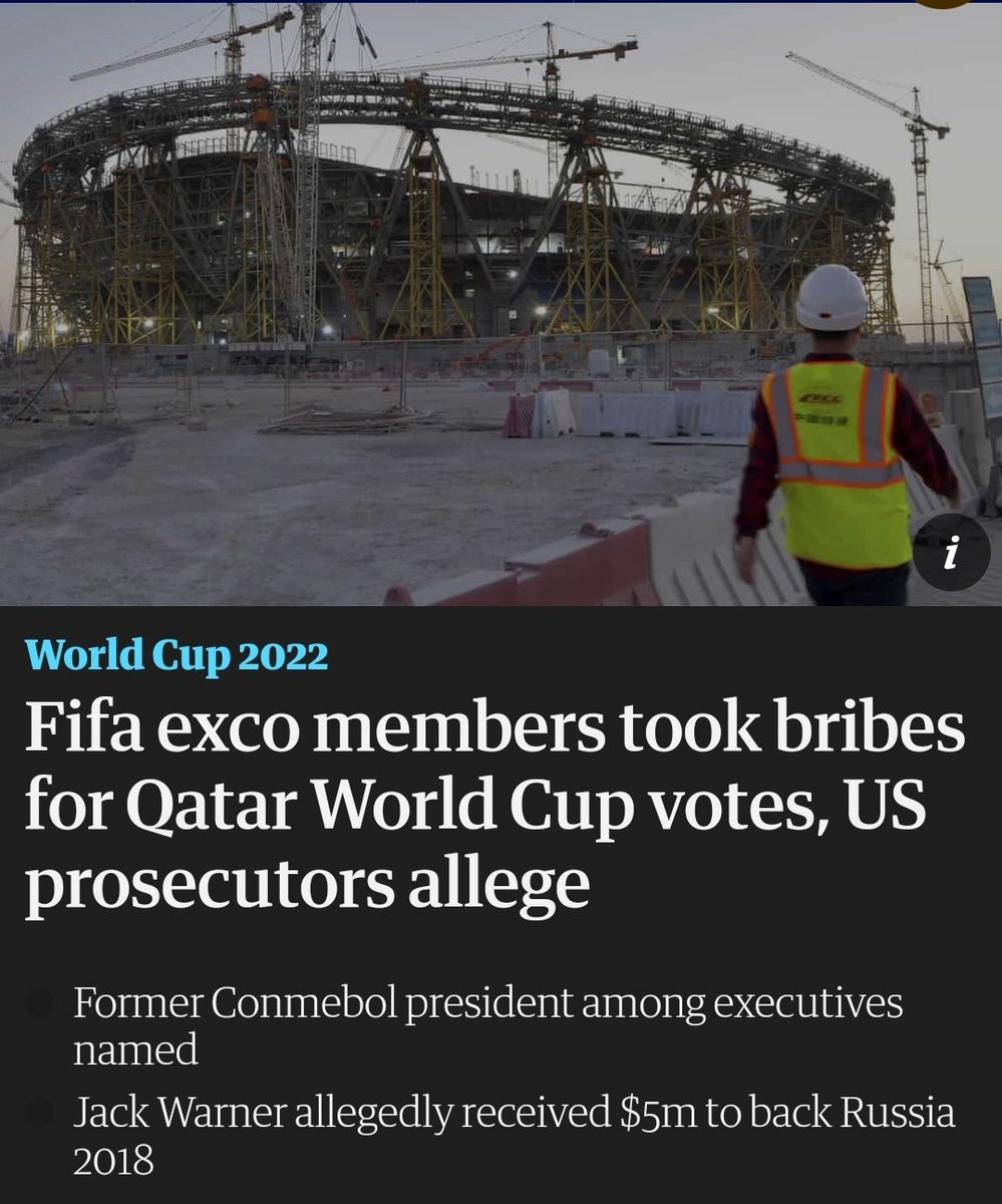 And while on the subject of Qatar; it has been extensively reported about bribes been given for the rights to host the World Cup in 2022. Surely, using your logic, there is no smoke without fire.