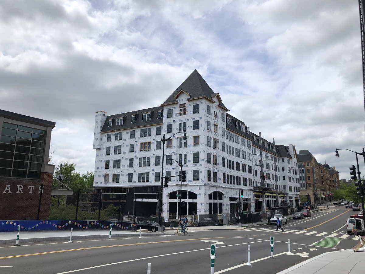 Spending my afternoon biking around D.C. to check in on the city’s construction projects, which the mayor has allowed to continue during the stay at home order.Starting in Brookland with Monroe Street Market’s final phase, 156 apartments with ground-floor retail.
