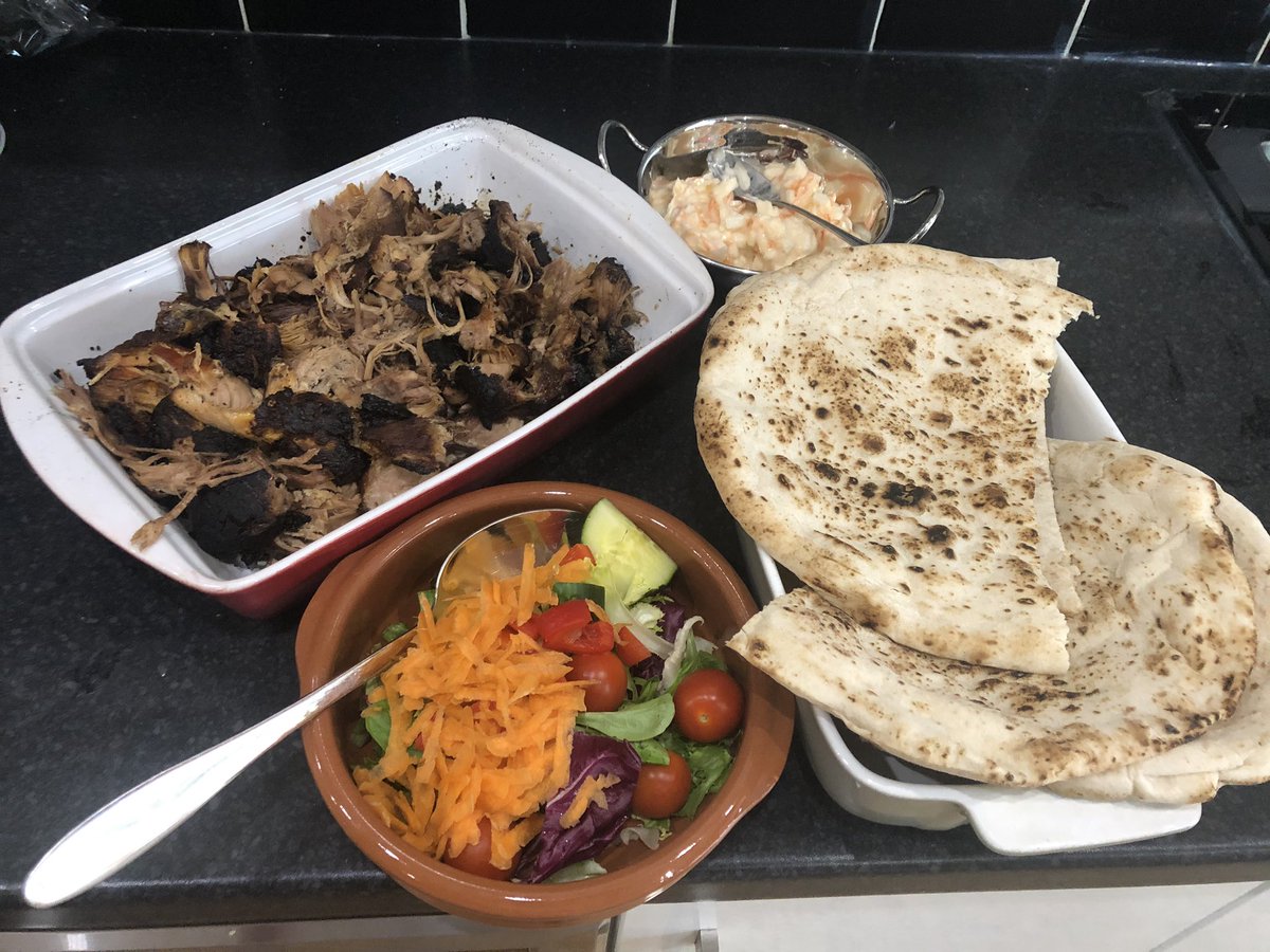 enticingcakes's tweet photo. #@SundayBrunchC4 just made Simons pulled pork madras with naan bread slaw salad and added homemade apple sauc#yummy #pulledporkmadras #StayHome  #staysafe https://t.co/2CJONVLsqP