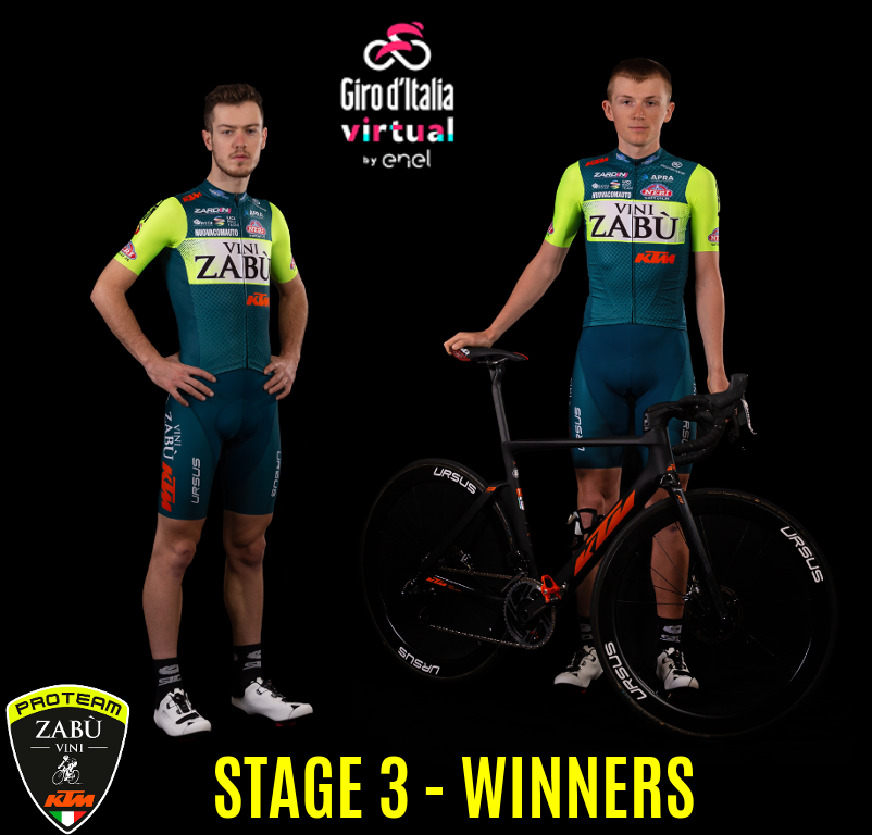 ViniZabuProTeam's tweet photo. VITTORIA NELLA 3^ TAPPA DEL #GiroVirtual - VICTORY IN THE 3RD STAGE OF THE @giroditalia VIRTUAL BY ENEL

🇮🇹 https://t.co/4R0qIfE09k
🇬🇧 https://t.co/KxITKxN2Xj

#ForZabù https://t.co/oBi7fwe3tb