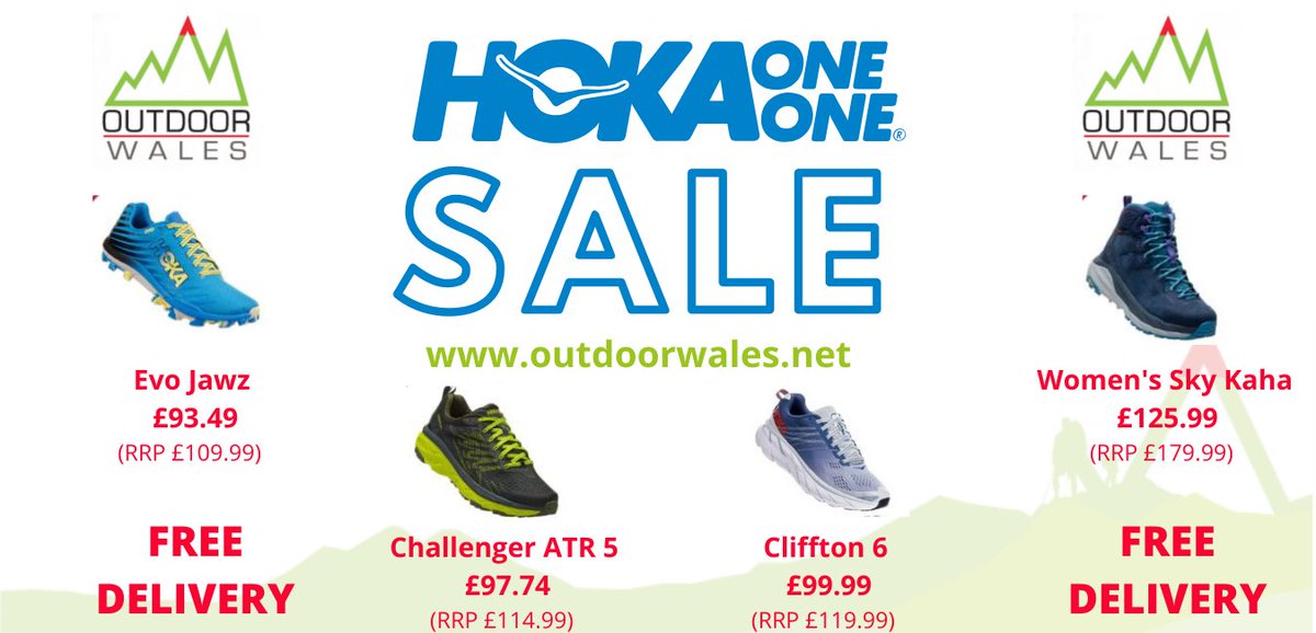 Rydym wedi gostwng prisiau'r esgidiau rhedeg poblogaidd yma.Bargen!
We have reduced the prices of these popular running shoes. Grab a bargain!#hoka #running #Shoes 
outdoorwales.net/brands-hoka.irc