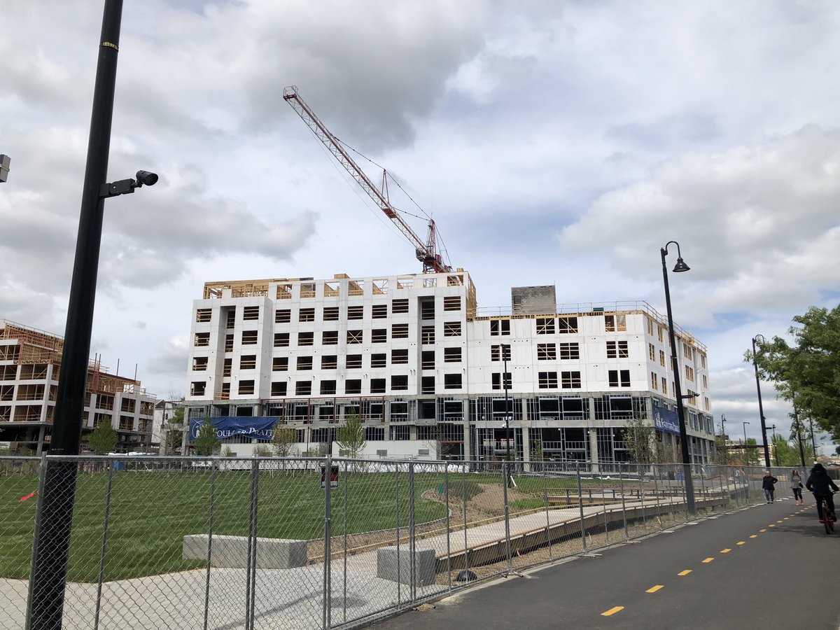 Along the Met Branch Trail, Foulger-Pratt’s Eckington Park is under construction with 327 apartments and retail. It sits next to a new 2-acre park, which remains mostly fenced off but with some seating open on the edge.