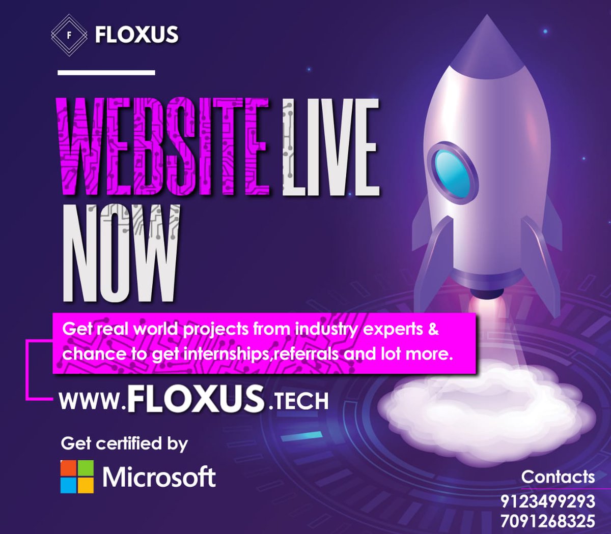 floxus_official's tweet photo. Website live now. So visit Floxus to upgrade your skills.
#floxus #Microsoft #internships #liveclass #onlinestudy https://t.co/lpEucm6lSf