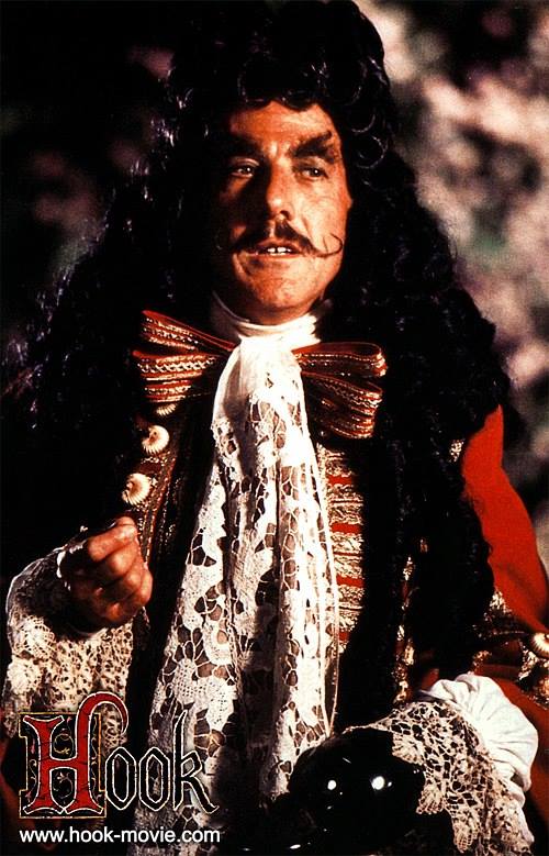 Hook Movie Fan Community on X: Bloody shirt for Peter. Black hook and a  bowtie for the Captain Hook. Costumes screen tests for Robin Williams and  Dustin Hoffman. #Hook  / X