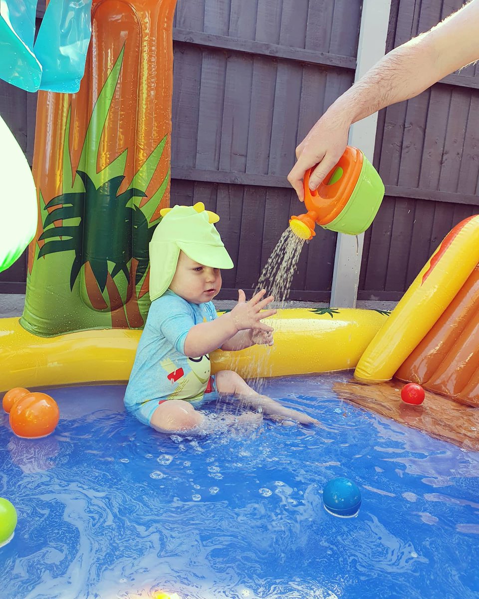 BethhDerbyshire's tweet photo. Fun in the sun, playing the garden and his new pool. Just us 3 my favourite type of days🥰 @JakeAbbott8 https://t.co/CCMubt8F8l