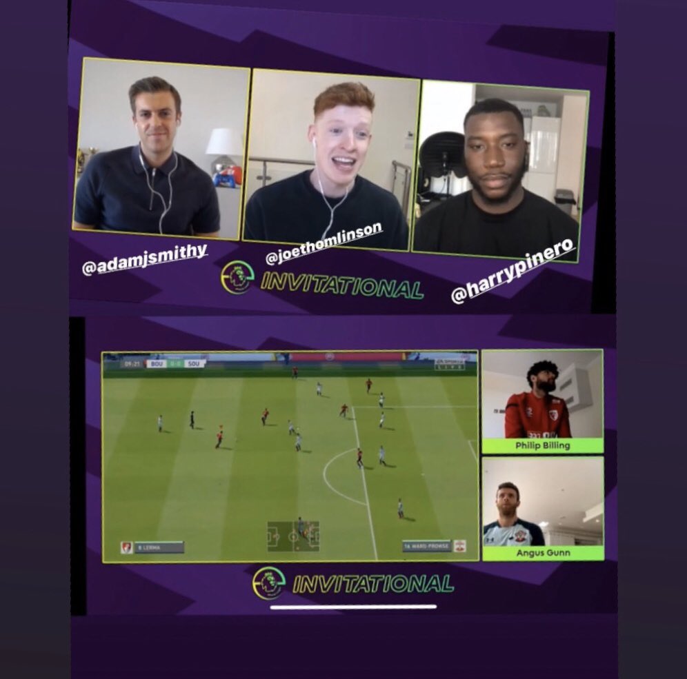 AdamJSmithy's tweet photo. 📺 Absolutely GIGANTIC effort from everyone behind the scenes to bring a 5 day LIVE tournament with 20 Players to a worldwide audience from our living rooms. Loved presenting the #ePLInvitational with @joethomlinson &amp; @harrypinero Congrats to @DiogoJota18 &amp; @Wolves 👏👏 #Jota 🏆 https://t.co/8GTCltiPxT