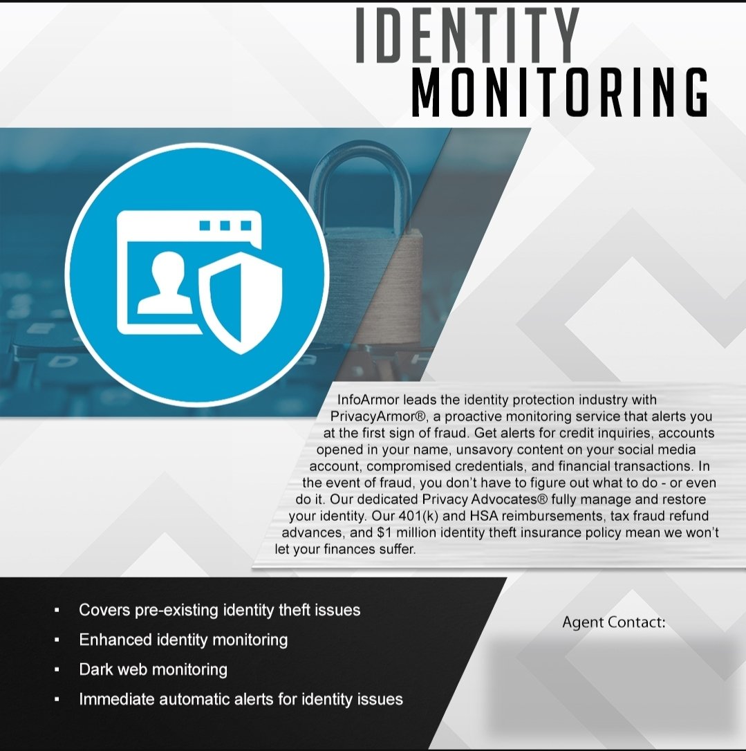 SSMINTER2's tweet image. With everything going digital, you&apos;re more susceptible to Identity Theft, what are you doing to protect yourself?
#IdentityTheft #IdentityMonitoring #UCES