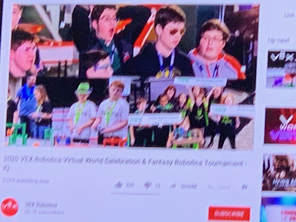 LowellElementa1's tweet image. Our Robotics teams are zooming in on the VEX Robotics Virtual Worlds Celebration. And look, they made it into the Worlds Video! Way to represent!! #roboticsrocks #WarrenWill #underCOREstruction