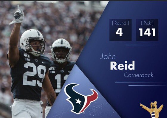 SJPrep_Football's tweet photo. With the 141st pick, the @HoustonTexans select CB John Reid! Congratulations John we are so proud of you! @John_Doe_25 https://t.co/0X8zKm0XiB
