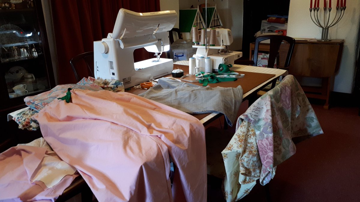 SheilaLiddle's tweet photo. I have been busy supporting a local Medical Centre making scrubs. Handed over 5 sets to be given another 5 sets to sew. Felt I should volunteer some my time. https://t.co/EZVZjM14HQ