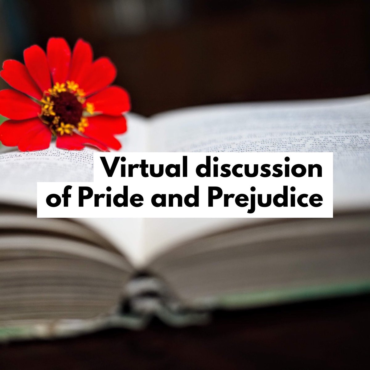 Today 4/25 at 2pm PT we will live stream our Zoom discussion of “Pride and Prejudice” on our Facebook Live if you’d like to listen in and contribute your own thoughts in the comments. We’ll probably be on for about an hour or so! facebook.com/jasnacentralca…