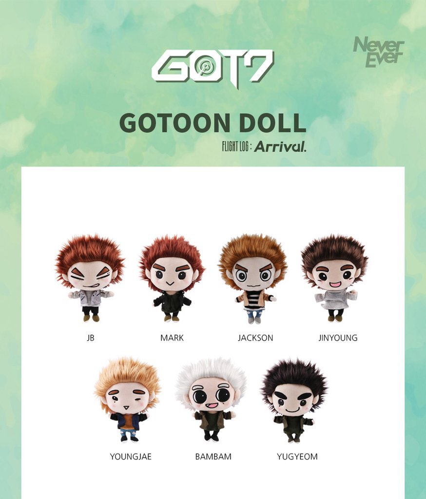 GOT7GoodsDolls's tweet photo. #GGDselling [Help RT/Worldwide shipping ✅] GOT7 Gotoon Doll Never Ever Arrival Version 3 v3 — All members available 

Brand new in box, never opened before, DM if interested!

Only 1 pc per member avail

#GOT7 #JB #Mark #Jackson #Jinyoung #Youngjae #Bambam #Yugyeom #NeverEver https://t.co/HccGVtha0p