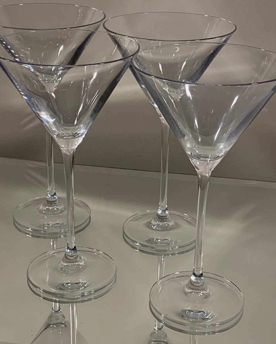 Vintage TALL  (8.75”) Martini Glasses -Classic Flared Stemware - Martini Glass - Craft Cocktails - Clear Glass #oliviapope #weddinggift #retrobarware #mcmbarware #triadvintageliving #madmenstyle #vintagestyle #vintagechic  etsy.me/2x7KrRz