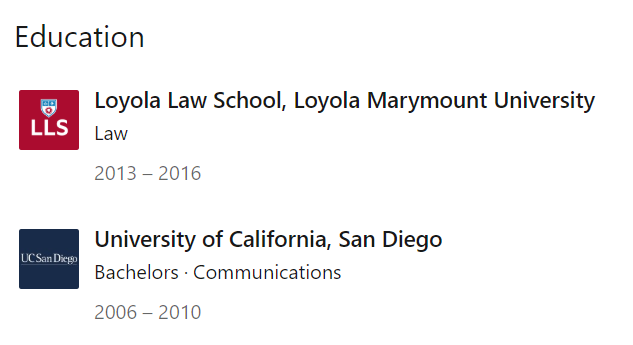 So what would a young law student working for a Federal Judge have to use to connect to a seasoned FBI veteran to elicit information? Well Eric Hahn's LinkedIn says he was a graduate of UC, San Diego. Where did Babak Broumanddo his undergraduate work? UC San Diego