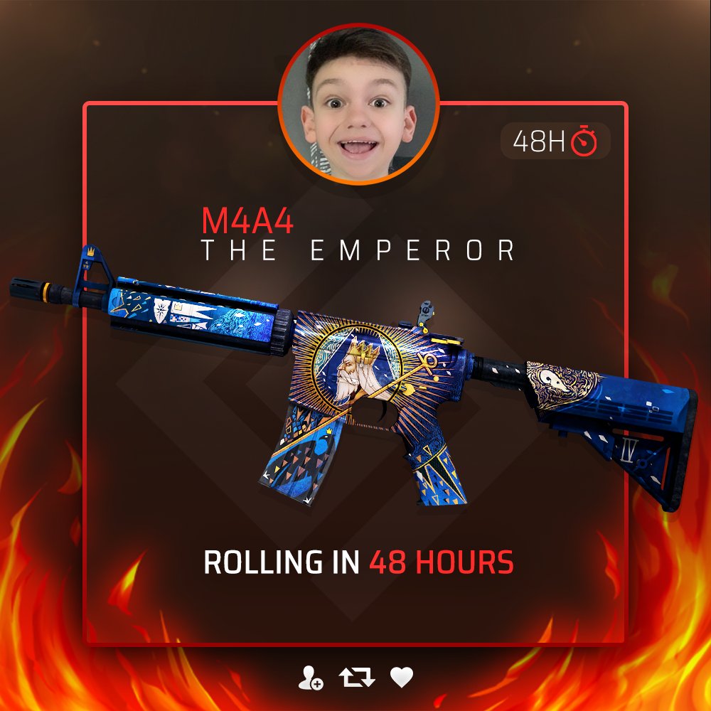 yungshapez's tweet photo. 🎁 $35 M4A4 | THE EMPEROR GIVEAWAY

Enter now:
- Retweet
- Follow me &amp; @ImVolxtile 
- Tag a friend

⏰ 48 HOURS - GOOD LUCK! https://t.co/m5cXLjy86L