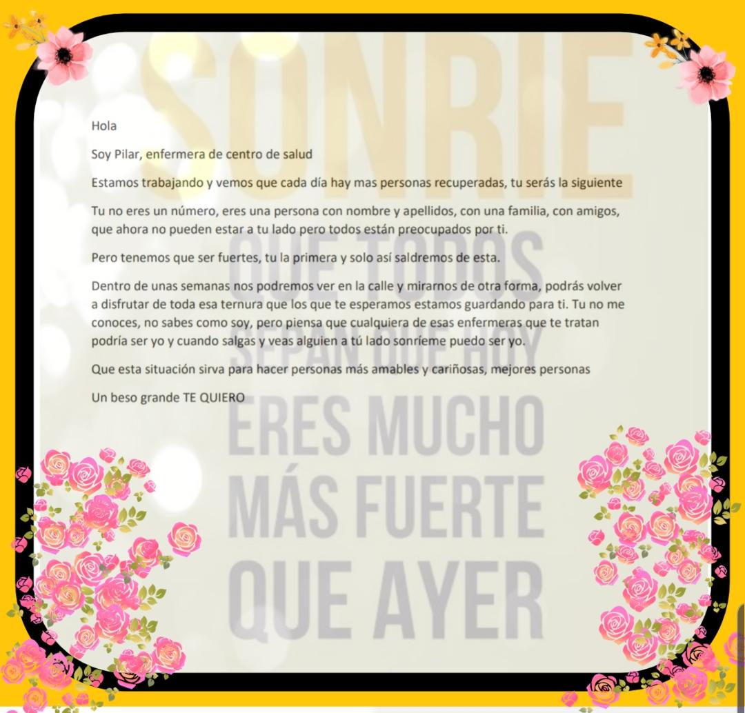 GVAhgandia's tweet photo. Paraules d'alé que les infermeres de primària fan arribar als pacients...💪💪💪#JuntosLoConseguiremos https://t.co/7n8ZutSjOL