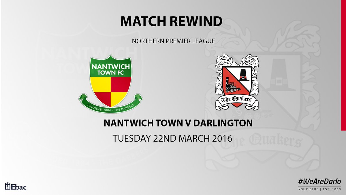 Match rewind Nantwich v Darlington is now live!

Watch live 📺⬇️
youtu.be/gKaCMhfyCw8

#WeAreDarlo
#ComeOnDarlo