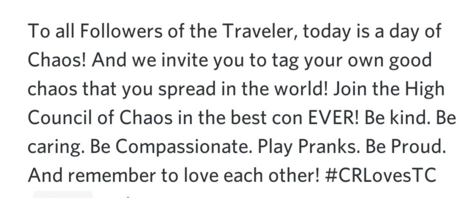 chairlovesyou's tweet photo. So this has been our plan - you all thought I was suspicious but I introduce to you our very own, online travelercon 🪑 please share you chaotic love with us today using
#CRLovesTC 

what have you done to spread love recently? 💛 https://t.co/d1BSAYNl7u