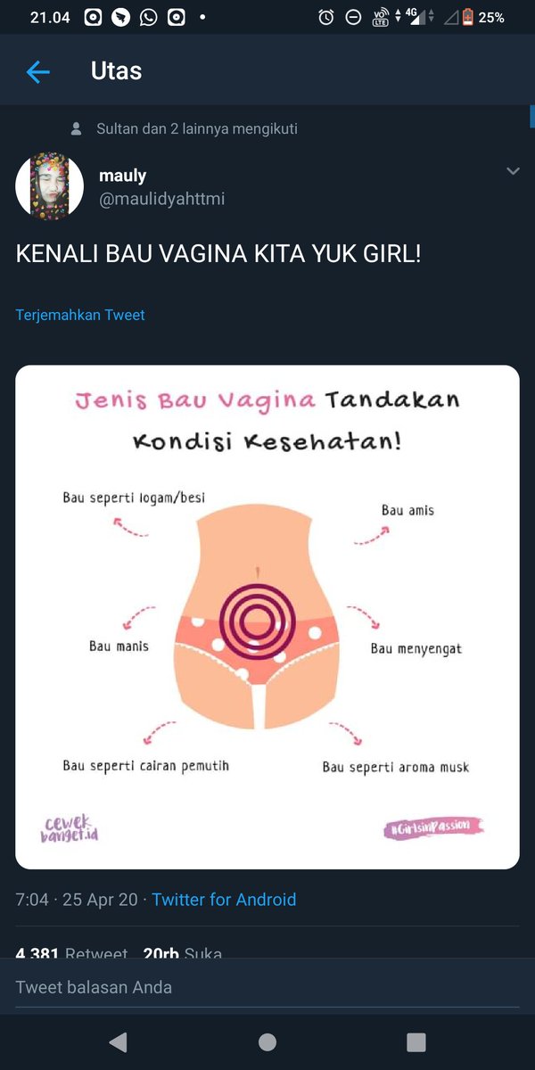 dkwardhani2's tweet photo. dahal ini penting buat kaum hawa
tapi napa laki-laki yg pada komen, ada rapatar juga😭😭😭 https://t.co/XNpYxL5D2I