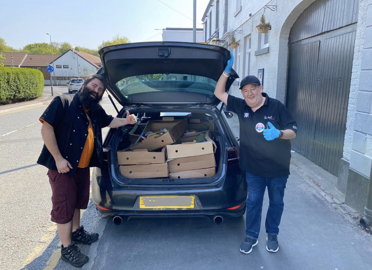 Thanks <a href="/JohnnyVegasReal/">Johnny Vegas</a>  for stopping by today with a very generous donation of fresh produce from <a href="/harvest4heroes/">@harvest4heroes</a> 🥰. #harvestforheroes #sthelenstogether #nlwtogether