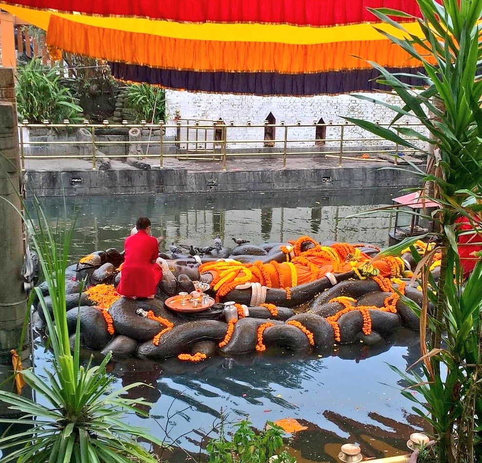 Budhanilkantha temple, Nepal (via Instagram: Roberto Torta)