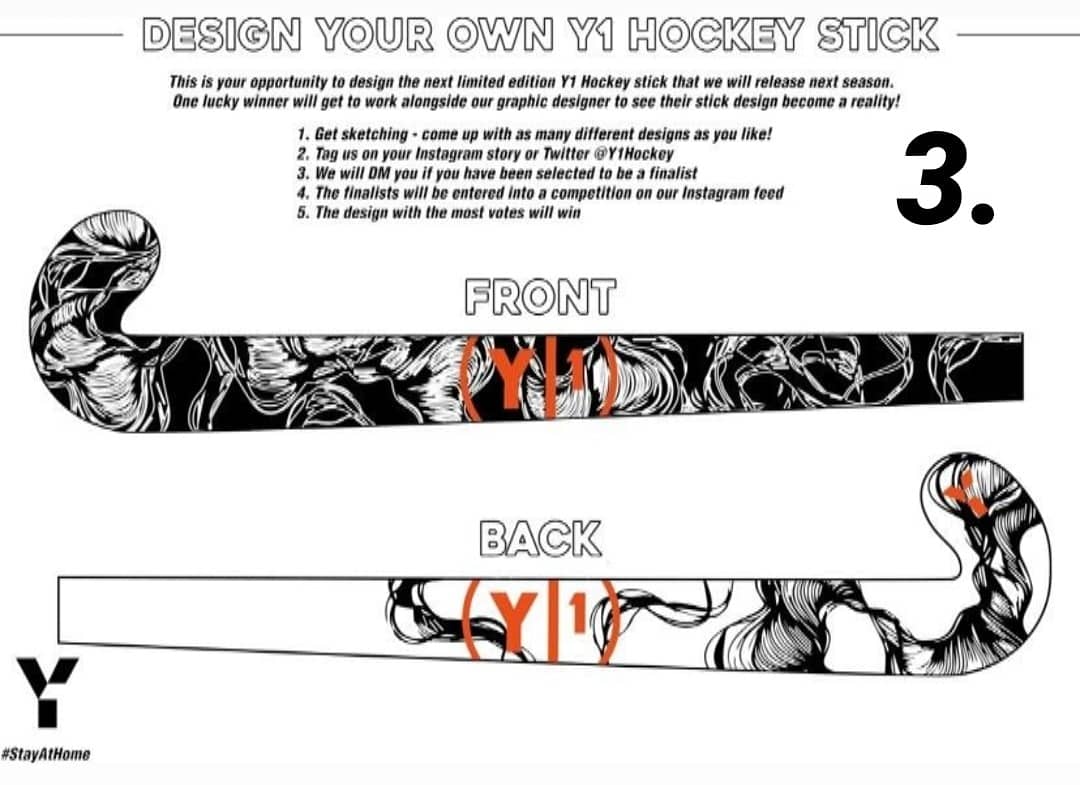 Y1Hockey's tweet photo. Semi Final 2 🏆 Vote NOW for your favourite design! One vote per person. Deadline 1pm on Monday #DesignYourOwnStick https://t.co/1PoMTjwqcR