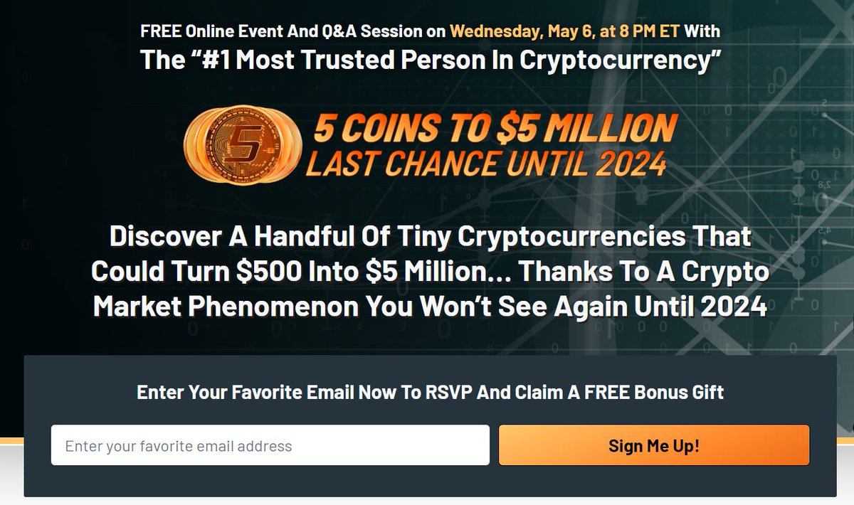 MrGoldBullion's tweet photo. Free Online Investing Event with Teeka Tiwari the #1 most trusted person in Cryptocurrency and get a free bonus gift for attending. Nice! #cryptotrader https://t.co/xiKMszDEQH https://t.co/T8b6Sl3mJ8