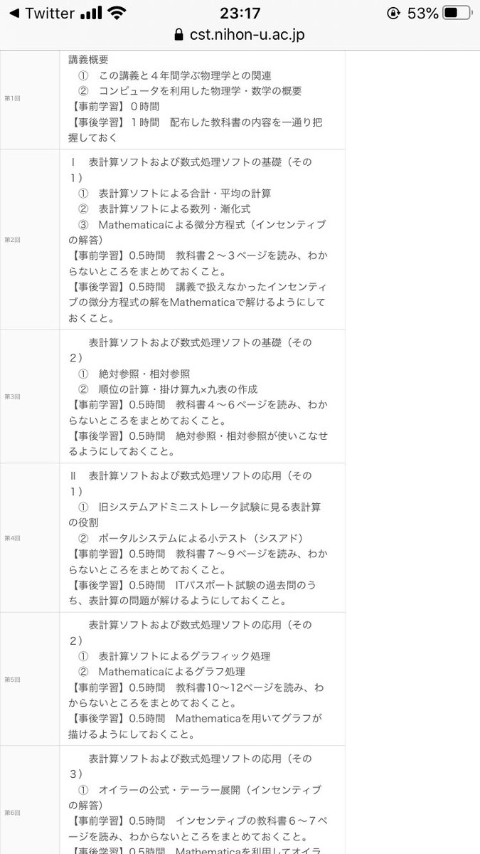 日本大学理工学部軽音楽研究会 シラバスの続きと履修系統図です