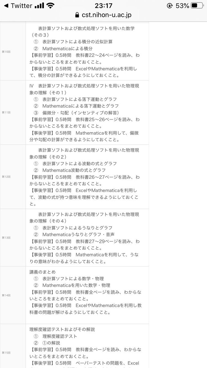 日本大学理工学部軽音楽研究会 シラバスの続きと履修系統図です