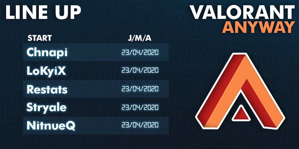 AnywayTeam's tweet photo. Anyway accueille son premier roster Valorant🔺

Bienvenue à nos cinq joueurs ! https://t.co/G0H8iVcbbF
