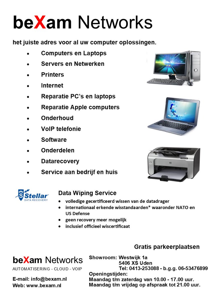 beXamNetworks's tweet image. Bij beXam Networks het bedrijf voor uw automatisering.