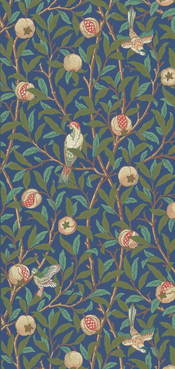  Bird and Pomegranate wallpaper, designed by Kathleen Kersey for Morris & Co., c.1926, reprinted c.1950 by Arthur Sanderson and Sons LtdTHREAD 
